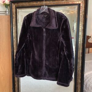 32 Degrees Heat Full Zip Fleece Plush Jacket Purple